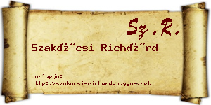 Szakácsi Richárd névjegykártya